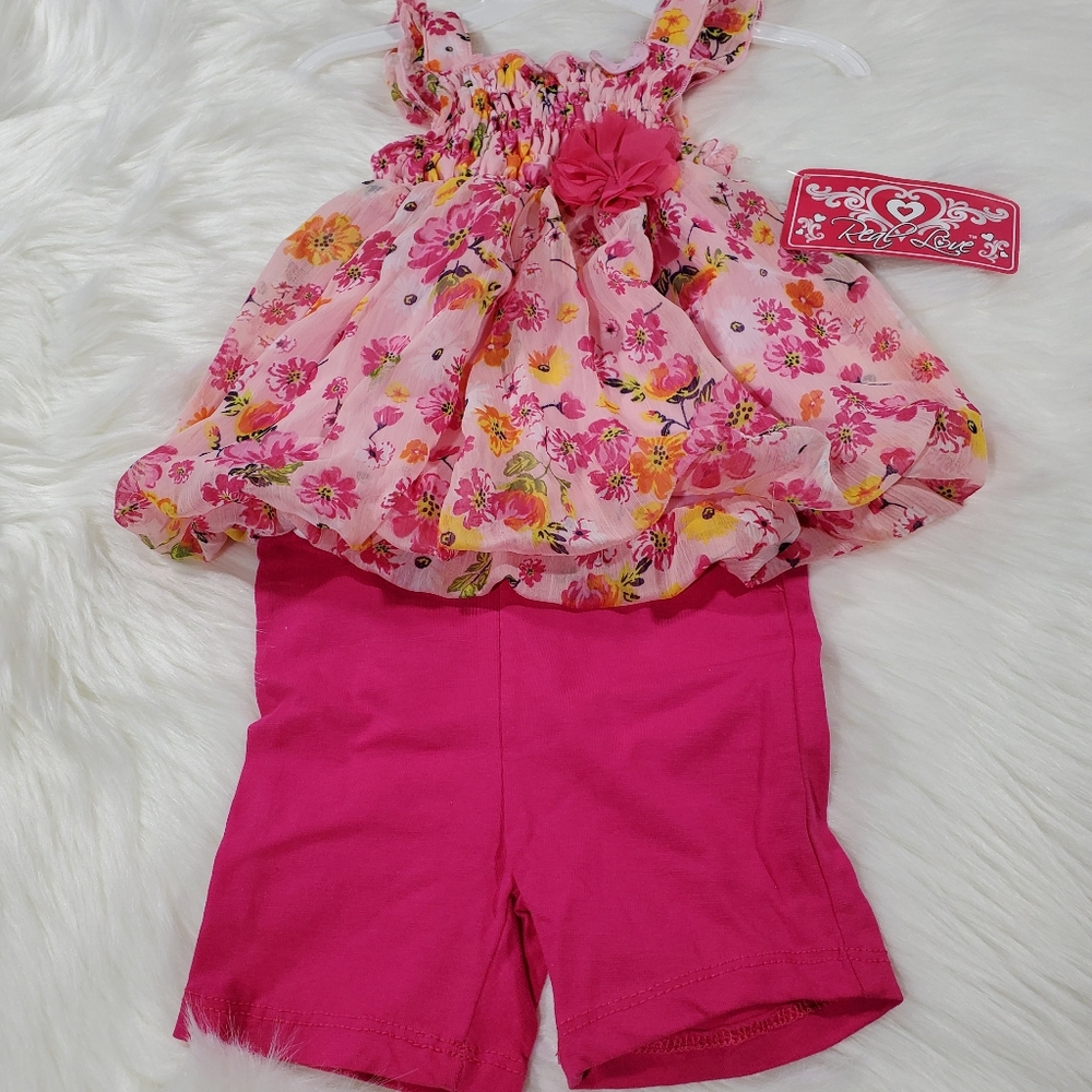 Real Love baby set shorts/blouse size 24M